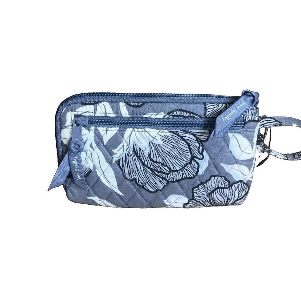 Vera Bradley (2024) Retired Moon Shadow Meadow Pattern Wristlet Pouch Wallet